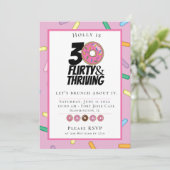 Aangepaste springen Donut 30th Birthday Brunch Kaart (Staand voorkant)