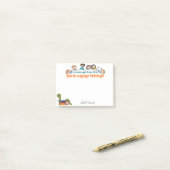 Aangepaste sprookjespatholoog sticky Notes (Op bureau)