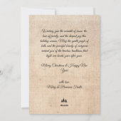 Aangepaste spullen met belletjes Kerstgroet Feestdagenkaart (Achterkant)