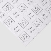 Aangepaste Square Business Company, Logo & Script- Tissuepapier (Detail)