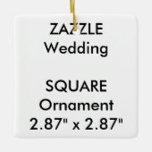 Aangepaste SQUARE-hanging voor versiering van het  Keramisch Ornament (Voorkant)