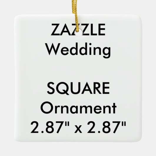 Aangepaste SQUARE-hanging voor versiering van het  Keramisch Ornament (Voorkant)