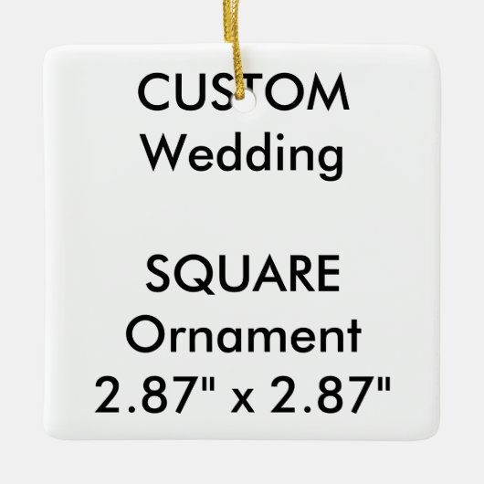 Aangepaste SQUARE-keramische hangende decoratie (Voorkant)