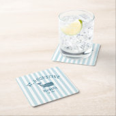 Aangepaste St Augustine Florida Est Beach Whale Kartonnen Onderzetters (Insitu)