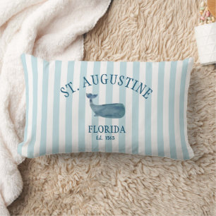 Aangepaste St Augustine Florida Est Beach Whale Kussen