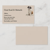 Aangepaste St. Bernard Dog Pet Animal Logo Busines Visitekaartje (Voorkant / Achterkant)