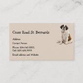 Aangepaste St. Bernard Dog Pet Animal Logo Busines Visitekaartje (Voorkant)