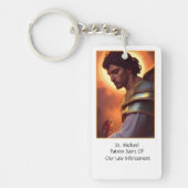 Aangepaste St. Michael Gebed voor Handhaving van d Sleutelhanger (Voorkant)