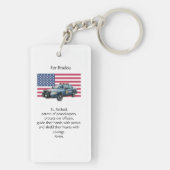 Aangepaste St. Michael Law Enforcement Gebed Sleutelhanger (achterkant)