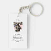 Aangepaste St. Michael Militair Gebed Sleutelhanger (achterkant)