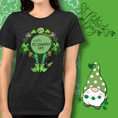 Aangepaste St. Patrick's Day Bird Shamrock Zwart Tri-Blend Shirt