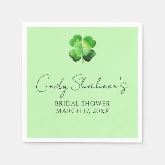 Aangepaste St. Patrick's Day Bruiloft Feest Servet (Voorkant)
