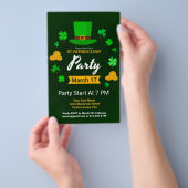 Aangepaste St. Patrick's Day Clubfeest Event Flyer (Hand)