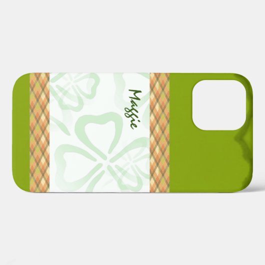 Aangepaste St. Patrick's Day Design iPhone Case (Achterkant (horizontaal))