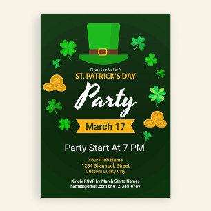 Aangepaste St. Patrick's Day Ierse themapartij Kaart
