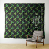 Aangepaste St. Patrick's Day Selfie-achtergrond Sh Wandkleed (In Situ (horizontaal))