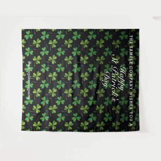 Aangepaste St. Patrick's Day Selfie-achtergrond Sh Wandkleed (Voorkant (horizontaal))