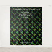 Aangepaste St. Patrick's Day Selfie-achtergrond Sh Wandkleed (Voorkant)