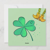 Aangepaste ST Patrick's Day Shamrock Beer Holiday Feestdagenkaart (Achterkant)