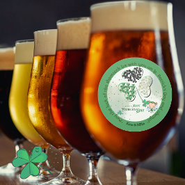 Aangepaste ST Patrick's Day Shamrock Little Girl Ronde Sticker