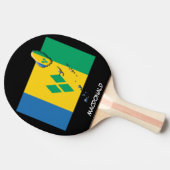 Aangepaste ST VINCENT-vlag Tafeltennisbatje (Zijkant)