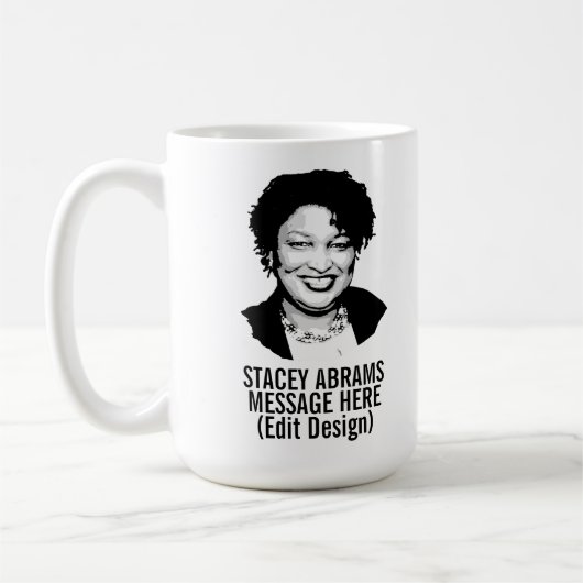 Aangepaste Stacey Abrams Koffiemok (Links)