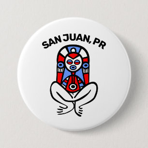 Aangepaste stad Puerto Rico Taino Atabey Ronde Button 7,6 Cm