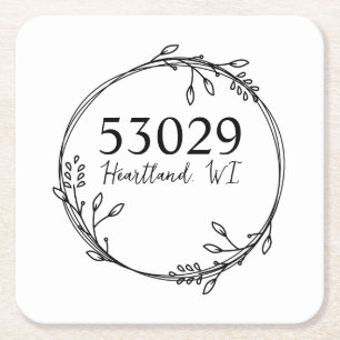 Aangepaste Stad & Staat Krans Boerderij Theedoek,  Kartonnen Onderzetters