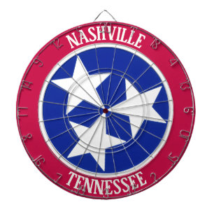 Aangepaste stad TENNESSEE Vlagontwerp Rood kader Dartbord