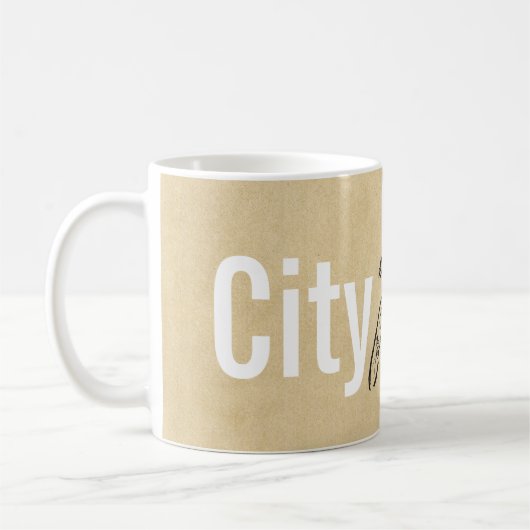 Aangepaste stadscyclewinkel koffiemok (Links)