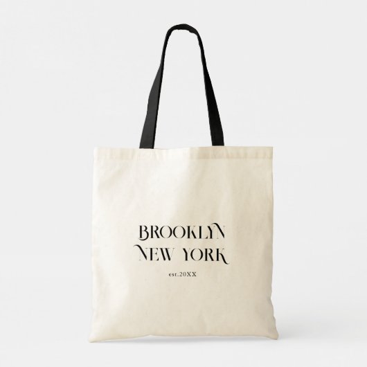 Aangepaste stadsmoderne, stijlvolle bestemmingsbru tote bag (Achterkant)