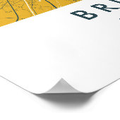 Aangepaste stadsplattegrond Brussel België Muurkun Poster (Hoek)