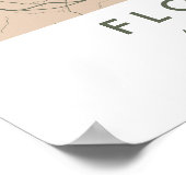 Aangepaste stadsplattegrond Florence Italië Muurku Poster (Hoek)