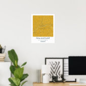 Aangepaste stadsplattegrond Frankfurt Duitsland Mu Poster (Thuiskantoor)