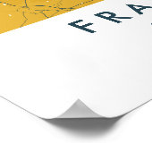 Aangepaste stadsplattegrond Frankfurt Duitsland Mu Poster (Hoek)