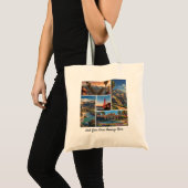 Aangepaste stadspunten Reis Fotocollage Tote Bag (Voorkant (product))