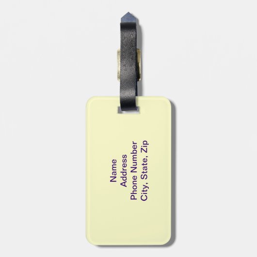 Aangepaste Stain Glass Dendrobium Bagagelabel (Achterkant verticaal)