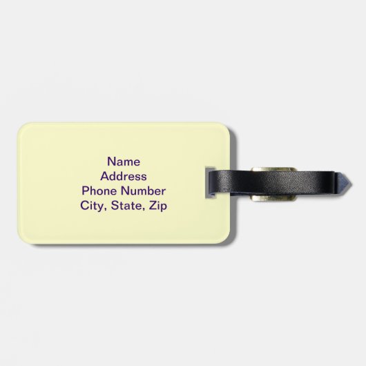 Aangepaste Stain Glass Dendrobium Bagagelabel (Achterkant horizontaal)