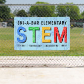 Aangepaste STAM-onderwijsbanner - Licht blauw Spandoek (Insitu)