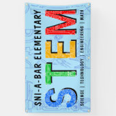 Aangepaste STAM-onderwijsbanner - Licht blauw Spandoek (Verticaal)