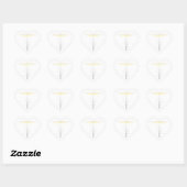Aangepaste stamboom: Elegante minimalistische kuns Hart Sticker (Vel)