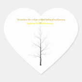 Aangepaste stamboom: Elegante minimalistische kuns Hart Sticker (Voorkant)