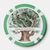 Aangepaste stamboom Familie Reünie Naam Poker Chips (Achterkant)