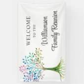 Aangepaste stamboom Familie Reunion Welkom Spandoek (Verticaal)