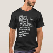 Aangepaste stamboom, genealogisch ontwerp voor gen t-shirt (Voorkant)
