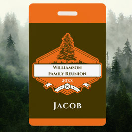 Aangepaste stamboom Logo Reunion Naam Badge