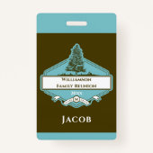 Aangepaste stamboom Logo Reunion Naam Badge (Voorkant)