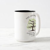 Aangepaste stamboom van familiebijeenkomst met dat tweekleurige koffiemok (Voorkant rechts)