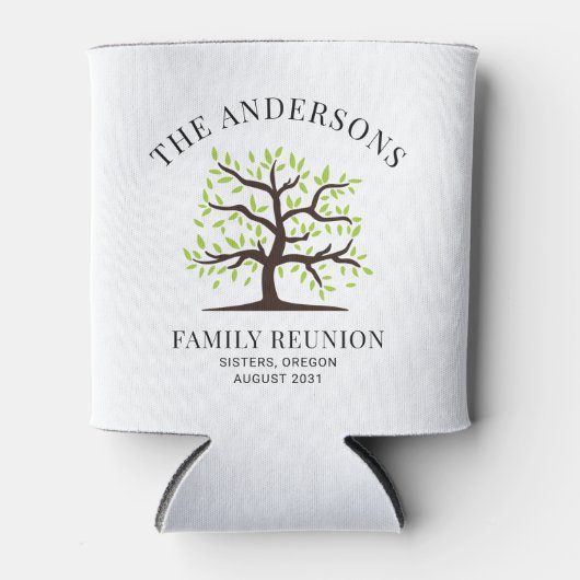 Aangepaste stamboom voor reünie familieleden blikjeskoeler (Voorkant)