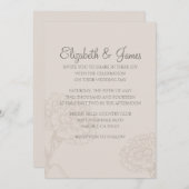 Aangepaste standaard moderne huwelijksuitnodiginge kaart (Voorkant / Achterkant)